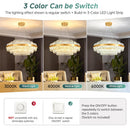 Modern Tiered Crystal LED Chandelier Luxury Hanging Lamp for Living Room Dining Room