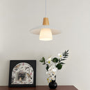 Contemporary Design White Glass Shade Bedroom Pendant Light