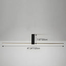 Modern Minimalist Aluminium LED Linear Semi Flush Mount Ceiling Light for Living Room Bedroom Hallway