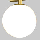 Modern Nordic Glass Ball Semi Flush Chandelier