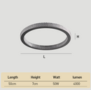 Modern Luxury Black Crystal Ring LED Halo Bedroom Ceiling Light