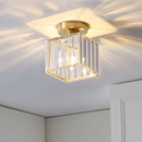 Set of 2 Crystal Hallway Semi Flush Mount Ceiling Light
