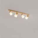 Modern Rotatable Wood Minimalism Decor Track Lighting For Hallway