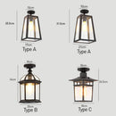 IP65 Vintage Outdoor Ceiling Lights in Black