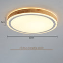 Retro Wood LED Bedroom Ceiling Lights