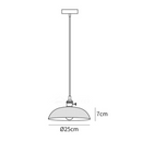 Vintage INS Glass Ribbed Pendant Light