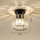 Modern Crystal Semi Flush Ceiling Light For Hallway