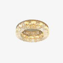 Modern Crystal Flush Mount Ceiling Light Ring Chandelier for Living Room
