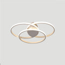 Modern Minimalist White Circle Iron LED Ceiling Lights For Living Room