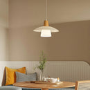 Contemporary Design White Glass Shade Bedroom Pendant Light