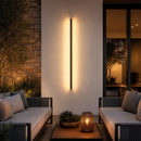 Modern Minimalist Black LED Linear Outdoor Wall Lamp