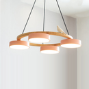 Modern Wood Bird Pendant Lights Creative LED Chandelier for Living Room, Dinning Area