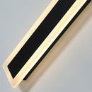 Set of 2 Modern IP65 Slim Black LED Outdoor Strip Wall Light