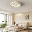 Macaron Simple Bedroom Ceiling Fan With Light