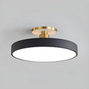 Modern Concise Circular LED Semi Flush Mount Ceiling Lights for Bedroom