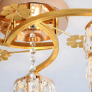 Modern Crystal Ceiling Light Chandeliers, Semi Flush Ceiling Lights for Hallway Living Room