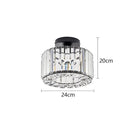 Modern Crystals Semi Flush Mount Ceiling Light for Hallway