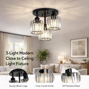 Modern Crystal Semi Flush Bedroom Ceiling Lights