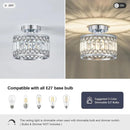 Contemporary semi flush mount crystal hall ceiling lights