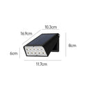 IP54 Waterproof Black Solar Powered Outdoor Wall Lights, Dusk-to-Dawn