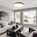 Black Round Flush Ceiling Light For Living Room