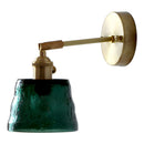 1-Bulb Adjustable Glass Wall Sconce