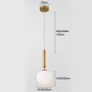 Nordic Simple Glass Bedside Pendant Light
