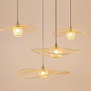 Vintage Bamboo Woven Wicker Handmade Rattan Pendant Light