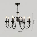 Living Room Black Chandelier with Adjustable Chain