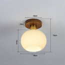 Nordic Walnut Minimalist Hallway Ceiling Light