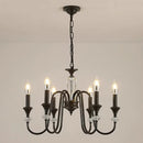 Living Room Black Chandelier with Adjustable Chain