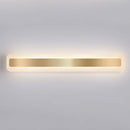 Gold Metal Modern Simple Long Mirror Bathroom Wall Lighting