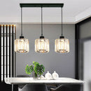 Modern Multi-Head Glass Kitchen Black Pendant Light