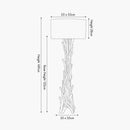 Derna Drift Wood Floor Lamp with Natural Jute Shade