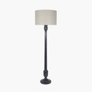 Captiva Antique Black Candle Stick Wood Floor Lamp - Base Only