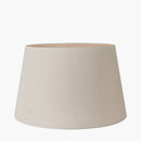 Alia Grey Wash Turned Mango Wood Floor Lamp Base with Coast 50cm Cream Calico Tapered Lampshade