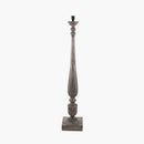 Alia Grey Wash Turned Mango Wood Floor Lamp - Base Only