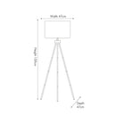 Houston Matt Black Tripod Floor Lamp