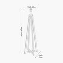Whitby Matt Black Wood Tapered 4 Post Floor Lamp - Base Only