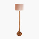 Toma Oiled Wood Tall Neck Floor Lamp