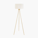 Houston Brushed Brass Metal Tripod Floor Lamp