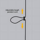 Nordic Minimalist Spherical Pendant Light, Adjustable Hanging Height