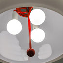 Modern Red Glass Simple Pendant Light For Living Room