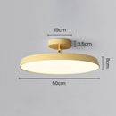 Minimalism White LED Semi-Flush Ceiling Light For Bedroom