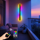 Outdoor RGB Wall Lights IP65 Waterproof Long Wall Sconce with Remote