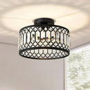 Set of 2 modern hallway crystal ceiling lights