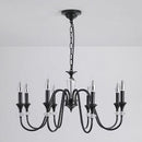 Living Room Black Chandelier with Adjustable Chain