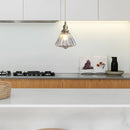 Brass Glass Ceiling Pendant Lights For Kitchen