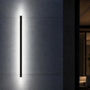 Modern Minimalist Black LED Linear Outdoor Wall Lamp