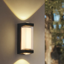 IP65 Black Up Down Outdoor Wall Lights for Front Door Garden Balcony Porch